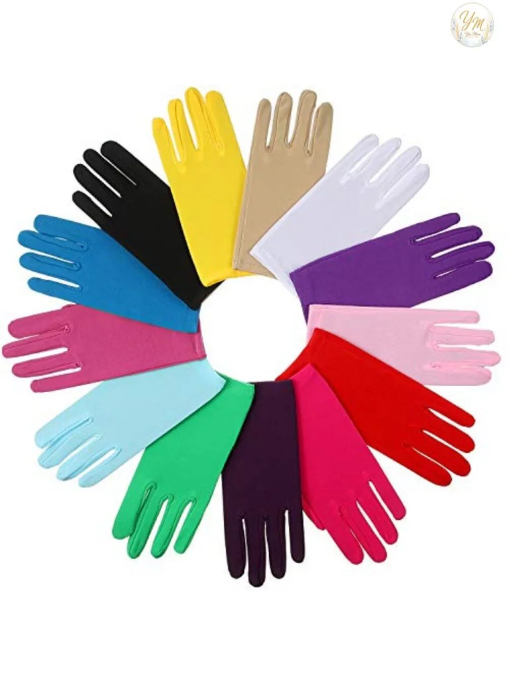 13 Pairs Spandex Gloves Women Short Opera Gloves Halloween Party 1920s Costume